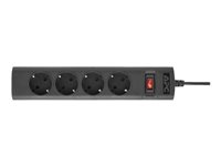 APC UPS Power Strip PZ42IZ-GR - Coupe-circuit (montable sur rack / externe) - CA 230 V - 2500 Watt - entrée : IEC 60320 C14 - connecteurs de sortie : 4 (power CEE 7/3) - 1.5 m cordon - pour P/N: SMC1000IC, SMT750RMI2UC PZ42IZ-GR