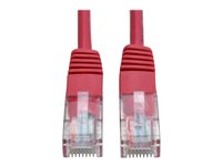 Tripp Lite 25ft Cat5e / Cat5 350MHz Molded Patch Cable RJ45 M/M Red 25' - Cordon de raccordement - RJ-45 (M) pour RJ-45 (M) - 7.6 m - UTP - CAT 5e - moulé, bloqué - rouge N002-025-RD