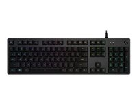 Logitech Gaming G512 - Clavier - backlit - USB - QWERTZ - Suisse - commutateur : GX Brown Tactile - carbone 920-009347