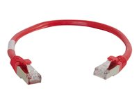 C2G Cat5e Booted Shielded (STP) Network Patch Cable - Cordon de raccordement - RJ-45 (M) pour RJ-45 (M) - 1 m - STP - CAT 5e - Moulé - rouge 83790