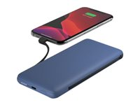 Belkin BoostCharge Plus - Banque d'alimentation - 10000 mAh - 23 Watt - Fast Charge - 2 connecteurs de sortie (Lightning, 24 pin USB-C) - bleu nuit BPB006BTBLU