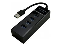 MCL - Concentrateur (hub) - black - 4 x SuperSpeed USB 3.0 - de bureau USB3-M104B/N-P