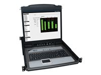 Tripp Lite 8-Port Rack Console KVM Switch w/19" LCD & 8 PS2/USB Cables 1U - Console KVM avec commutateur KVM - 8 ports - 19" - rack-montable - 1280 x 1024 @ 75 Hz - VGA - noir - 1U B020-U08-19-K