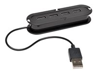 Tripp Lite 4-Port USB 2.0 Compact Mobile Hi-Speed Ultra-Mini Hub w/ Cable - Concentrateur (hub) - 4 x USB 2.0 - de bureau U222-004