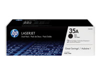 HP 35A - Pack de 2 - noir - original - LaserJet - cartouche de toner (CB435AD) - pour LaserJet P1005, P1006, P1007, P1008, P1009 CB435AD