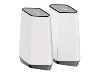 NETGEAR Orbi Pro SXK80 - Système Wi-Fi (routeur, rallonge) - maillage - GigE, 2.5 GigE - 802.11a/b/g/n/ac/ax - Tri-bande - fixation murale, montable sur plafond SXK80-100EUS