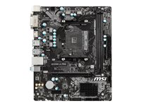 MSI A320M-A PRO - Carte-mère - micro ATX - Socket AM4 - AMD A320 Chipset - USB 3.1 Gen 1 - Gigabit LAN - carte graphique embarquée (unité centrale requise) - audio HD (8 canaux) A320M-A PRO