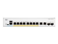 Cisco Catalyst 1300-8P-E-2G - Commutateur - C3 - Géré - 8 x 10/100/1000 (PoE+) + 2 x combinaison Gigabit SFP/RJ-45 - Montable sur rack - PoE+ (60 W) C1300-8P-E-2G