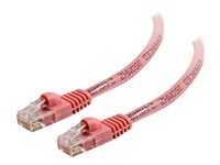 C2G Cat5e Booted Unshielded (UTP) Network Patch Cable - Cordon de raccordement - RJ-45 (M) pour RJ-45 (M) - 3 m - UTP - CAT 5e - moulé, sans crochet, bloqué - rose 83620