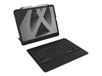 ZAGG Rugged Book go - Clavier et étui - rétroéclairé - sans fil - AZERTY - Français - pour Apple 11-inch iPad Pro (1ère génération) 103102337