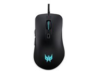 Acer Predator Cestus 310 (PMW910) - Souris - ergonomique - optique - 6 boutons - filaire - USB - noir - Pour la vente au détail - pour Predator Helios 300; Predator Orion 3000; 5000; Predator Triton 300; 500 NP.MCE11.00U