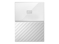 WD My Passport WDBYFT0030BWT - Disque dur - chiffré - 3 To - externe (portable) - USB 3.0 - AES 256 bits - blanc WDBYFT0030BWT-WESN