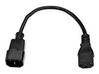 StarTech.com Rallonge de cordon d'alimentation pour ordinateur de 91 cm - Câble d'alimentation C14 vers C13 - Rallonge de câble d'alimentation - IEC 60320 C14 pour power IEC 60320 C13 - CA 250 V - 90 cm - noir PXT100143