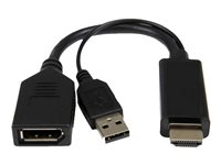 DLH DY-TU4247B - Adaptateur vidéo - DisplayPort / HDMI - USB (alimentation uniquement), DisplayPort pour HDMI (M) - support 4K DY-TU4247B
