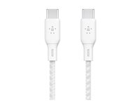 Belkin BOOST CHARGE - Câble USB - 24 pin USB-C (M) pour 24 pin USB-C (M) - 3 m - blanc CAB014BT3MWH