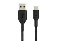 Belkin BOOST CHARGE - Câble USB - 24 pin USB-C (M) pour USB (M) - 2 m - noir CAB002BT2MBK