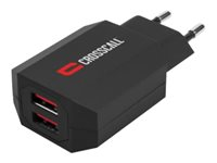 Crosscall CHARGEUR SECTEUR - Adaptateur secteur - 2.1 A - 2 connecteurs de sortie (2 x USB) - noir, rouge CS2.PE.NR0EU