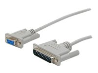 StarTech.com Câble null modem série croisé DB9 vers DB25 de 3 m - Cordon série DB9 vers DB25 - F/M - Gris - Câble de modem nul - DB-9 (F) pour DB-25 (M) - 3 m - pour P/N: ICUSB23208FD, ICUSB23216FD, ICUSB232PROC, PEX1S953LP, PEX2S1050, PEX2S953, PEX2S953LP SCNM925FM