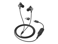 Logitech Zone Filaire Earbuds - Micro-casque - intra-auriculaire - filaire - jack 3,5mm - isolation acoustique - rose - Optimisé pour la CU 981-001135