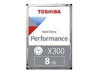 Toshiba X300 Performance - Disque dur - 8 To - interne - 3.5" - SATA 6Gb/s - 7200 tours/min - mémoire tampon : 256 Mo HDWR480UZSVA