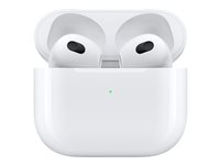 Apple AirPods with Lightning Charging Case - 3ème génération - écouteurs sans fil avec micro - embout auriculaire - Bluetooth - blanc MPNY3ZM/A