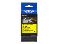 Brother HSe-611E - Noir sur jaune - Rouleau (0,52 cm x 1,5 m) 1 cassette(s) boîte de suspension - ruban thermorétractable - pour P-Touch PT-D800W, PT-E300, PT-E300VP, PT-E550WVP, PT-P700, PT-P750W, PT-P900W, PT-P950NW HSE611E