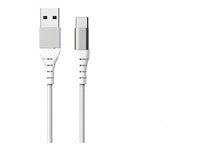 Force Power Lite - Câble USB - USB (M) pour 24 pin USB-C (M) - 5 V - 3 A - 2 m - blanc FPLIAC2MRW