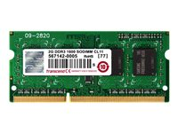 Transcend - DDR3 - module - 2 Go - SO DIMM 204 broches - 1600 MHz / PC3-12800 - CL11 - 1.5 V - mémoire sans tampon - non ECC - pour Dell Latitude E6540, E7440; HP ENVY dv6; Pavilion g4; Lenovo ThinkCentre M73 TS256MSK64V6N