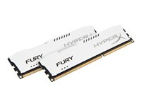 HyperX FURY - DDR3 - kit - 16 Go: 2 x 8 Go - DIMM 240 broches - 1866 MHz / PC3-14900 - CL10 - 1.5 V - mémoire sans tampon - non ECC - blanc HX318C10FWK2/16