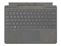 Microsoft Clavier Signature pour Surface Pro - Clavier - avec pavé tactile, accéléromètre, plateau de rangement et de chargement du Surface Slim Pen 2 - QWERTY - Italien - platine - commercial - pour Surface Pro 8, Pro 8 for Business, Pro 9, Pro 9 for Business, Pro X, Pro X for Business 8XB-00070