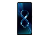 ASUS Zenfone 8 - 5G smartphone - double SIM - RAM 8 Go / Mémoire interne 128 Go - écran OEL - 5.92" - 2400 x 1080 pixels (120 Hz) - 2x caméras arrière 64 MP, 12 MP - front camera 12 MP - Noir vitreux 90AI0061-M00150