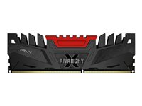 PNY Anarchy X - DDR3 - 16 Go: 2 x 8 Go - DIMM 240 broches - 2400 MHz / PC3-19200 - CL11 - 1.65 V - mémoire sans tampon - non ECC - rouge MD16GK2D3240011AXR