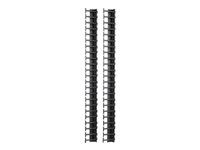 APC - Panneau d'agencement de câbles de rack - noir - 48U (pack de 2) - pour P/N: AR9307SP, AR9307SP-R, SMX3000HVTUS, SMX3000LVUS, SRT1000RMXLI, SRT1000RMXLI-NC AR7723