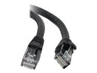 C2G Cat5e Booted Unshielded (UTP) Network Patch Cable - Cordon de raccordement - RJ-45 (M) pour RJ-45 (M) - 30 cm - UTP - CAT 5e - moulé, sans crochet, bloqué - noir 83179