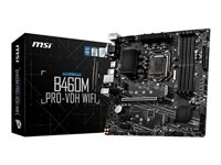 MSI B460M PRO-VDH WIFI - Carte-mère - micro ATX - Socket LGA1200 - B460 Chipset - USB 3.2 Gen 1 - Bluetooth, Gigabit LAN, Wi-Fi - carte graphique embarquée (unité centrale requise) - audio HD (8 canaux) B460M PRO-VDH WIFI