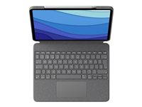 Logitech Combo Touch - Clavier et étui - avec trackpad - rétroéclairé - Apple Smart connector - QWERTY - International US - gris oxford - pour Apple 10.9-inch iPad Air (4ème génération, 5ème génération) 920-010272