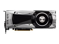 Gigabyte GeForce GTX 1070 - Founders Edition - carte graphique - GF GTX 1070 - 8 Go GDDR5 - PCIe 3.0 x16 - DVI, HDMI, 3 x DisplayPort GV-N1070D5-8GD-B