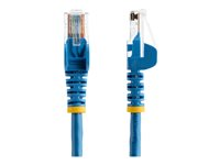 StarTech.com Câble réseau Cat5e UTP sans crochet - 50 cm Bleu - Cordon Ethernet RJ45 anti-accroc - Câble patch - Cordon de raccordement - RJ-45 (M) pour RJ-45 (M) - 50 cm - UTP - CAT 5e - sans crochet, bloqué - bleu 45PAT50CMBL