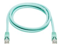 Tripp Lite 5ft Augmented Cat6 Cat6a Snagless 10G Patch Cable RJ45 M/M Aqua 5' - Cordon de raccordement (DTE) - RJ-45 (M) pour RJ-45 (M) - 1.52 m - UTP - CAT 6a - IEEE 802.3af - démarré, sans crochet, bloqué - turquoise N261-005-AQ