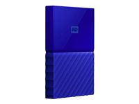 WD My Passport WDBYFT0040BBL - Disque dur - chiffré - 4 To - externe (portable) - USB 3.0 - AES 256 bits - bleu WDBYFT0040BBL-WESN