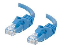 C2G Cat6 Booted Unshielded (UTP) Network Patch Cable - Cordon de raccordement - RJ-45 (M) pour RJ-45 (M) - 5 m - UTP - CAT 6 - moulé, sans crochet, bloqué - bleu 83390