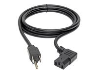 Tripp Lite 6ft Computer Power Cord Cable 5-15P to Right Angle C13 10A 18AWG 6' - Câble d'alimentation - IEC 60320 C13 pour NEMA 5-15 (M) - CA 110 V - 1.8 m - connecteur à angle droit - noir P006-006-13RA