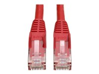 Tripp Lite 50ft Cat6 Gigabit Snagless Molded Patch Cable RJ45 M/M Red 50' - Cordon de raccordement - RJ-45 (M) pour RJ-45 (M) - 15.2 m - UTP - CAT 6 - moulé, sans crochet, bloqué - rouge N201-050-RD