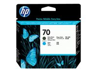 HP 70 - Cyan, noir mat - tête d'impression - pour DesignJet HD Pro MFP, T120, Z2100, Z3100, Z3100ps, Z3200, Z3200ps, Z5200, Z5400 C9404A