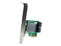 StarTech.com Carte contrôleur PCI Express RAID à 4 ports SATA 6 Gb/s avec HyperDuo (PEXSAT34RH) - Contrôleur de stockage (RAID) - 4 Canal - SATA 6Gb/s - profil bas - RAID RAID 0, 1, 10, JBOD - PCIe 2.0 x2 - pour P/N: ST521PMINT PEXSAT34RH