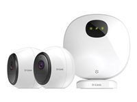 D-Link DCS 2802KT - Camera Kit - caméra de surveillance réseau - extérieur, intérieur - résistant aux intempéries - couleur (Jour et nuit) - 2 MP - 1920 x 1080 - 720p, 1080p - Focale fixe - audio - sans fil - Wi-Fi - H.264 - 5 V CC - avec Hub (DCS-H100) (pack de 2) DCS-2802KT-EU