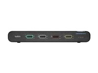 Belkin Universal Secure Single-Head - Commutateur écran-clavier-souris/audio - 4 x KVM / audio - 1 utilisateur local - de bureau F1DN104KVM-UN-4