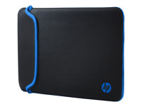 HP Chroma - Housse d'ordinateur portable - 14" - noir, bleu - pour HP 14, 14s; Chromebook 11a, 14, 14a; Chromebook x360; ENVY 13; ENVY x360 13; Pavilion 13, 14; Pavilion x360 11, 13, 14; Spectre 13; Spectre Folio 13; Spectre x360; Stream 11, 14; x360 11 V5C27AA#ABB