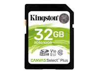 Kingston Canvas Select Plus - Carte mémoire flash - 32 Go - Video Class V10 / UHS-I U1 / Class10 - SDHC UHS-I SDS2/32GB