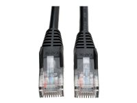 Tripp Lite 100ft Cat5e Cat5 Snagless Molded Patch Cable RJ45 M/M Black 100' - Cordon de raccordement - RJ-45 (M) pour RJ-45 (M) - 30.5 m - UTP - CAT 5e - moulé, sans crochet, bloqué - noir N001-100-BK